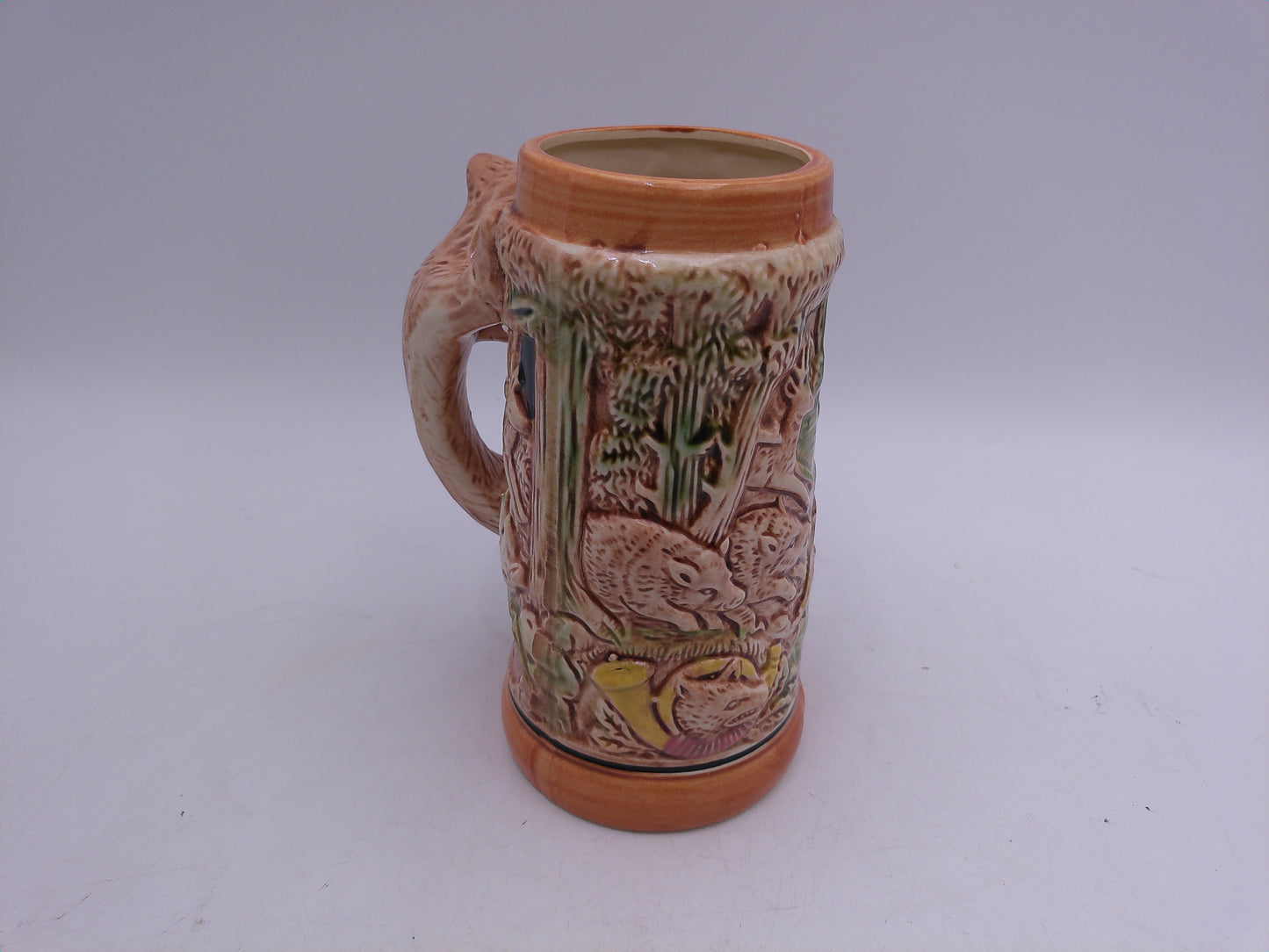 Beer Stein "Des Jagers Freud" Fox Handle with deer of the Mug