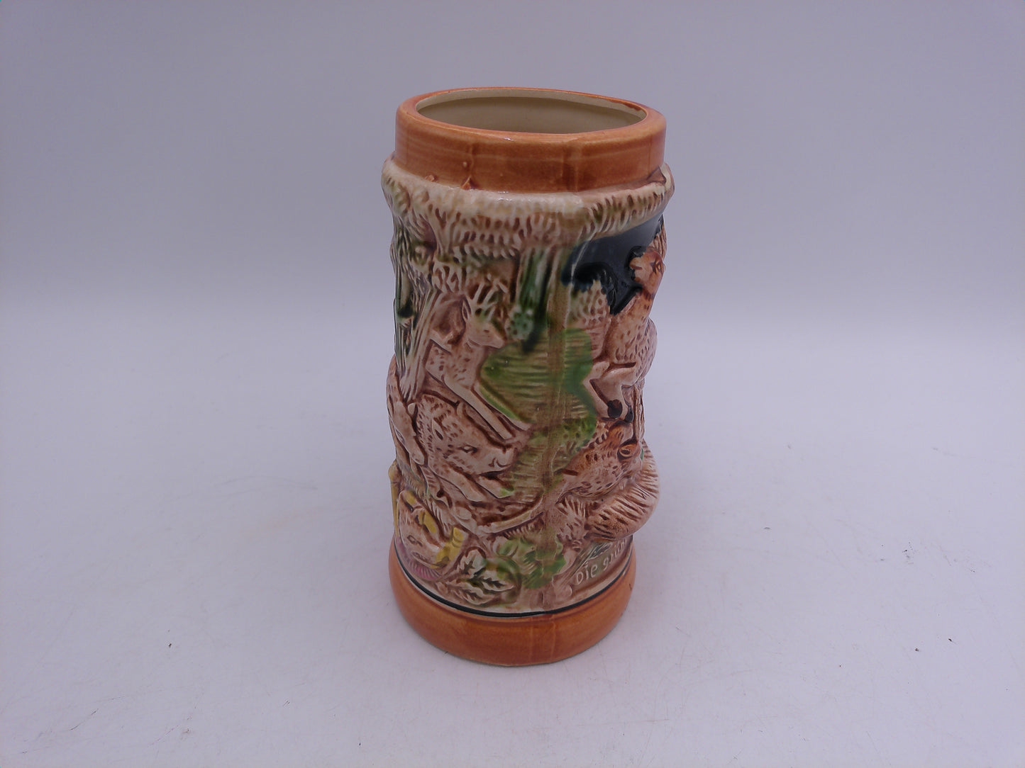Beer Stein "Des Jagers Freud" Fox Handle with deer of the Mug