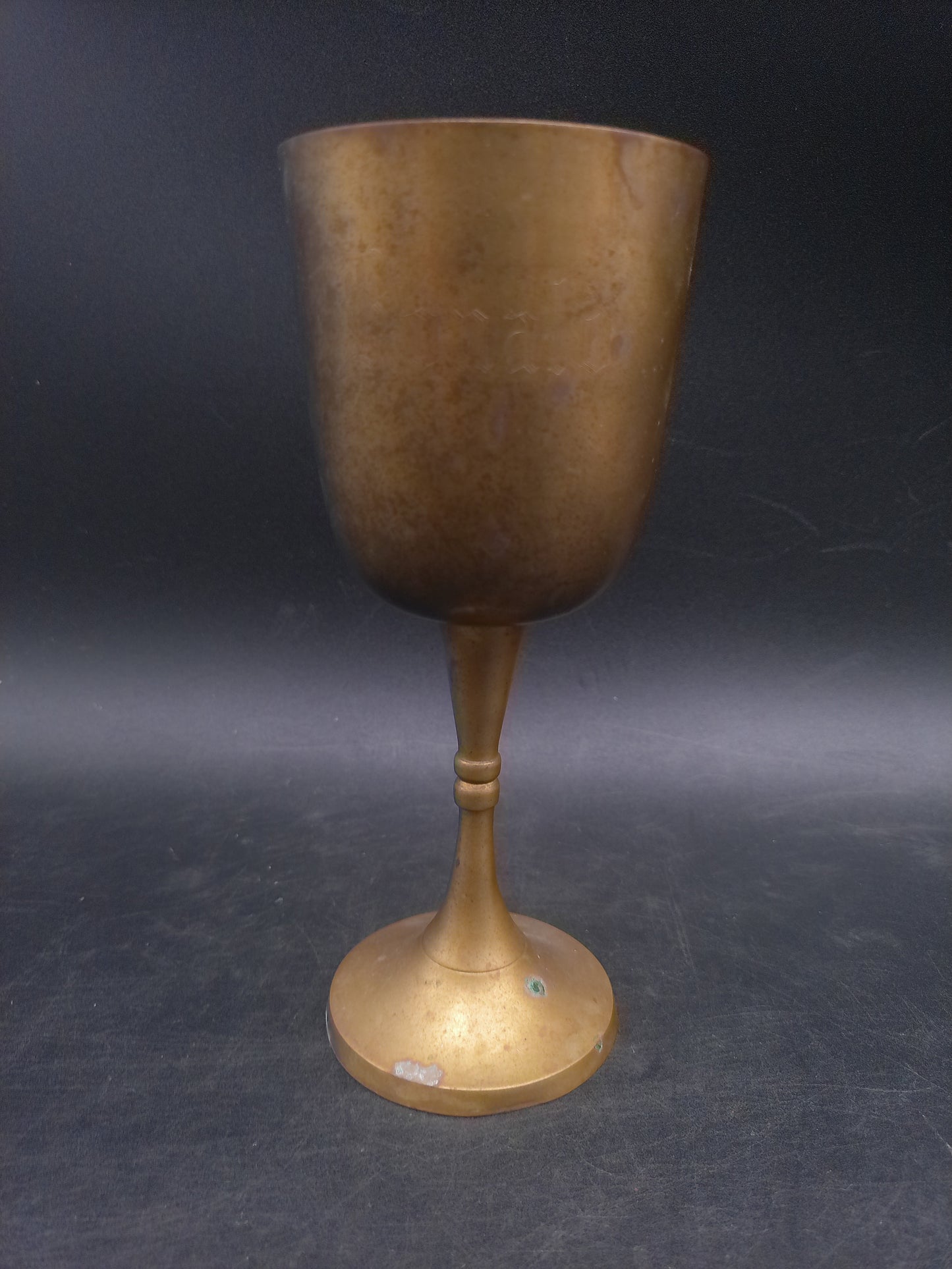 Vintage Gold Brass Wine Goblet