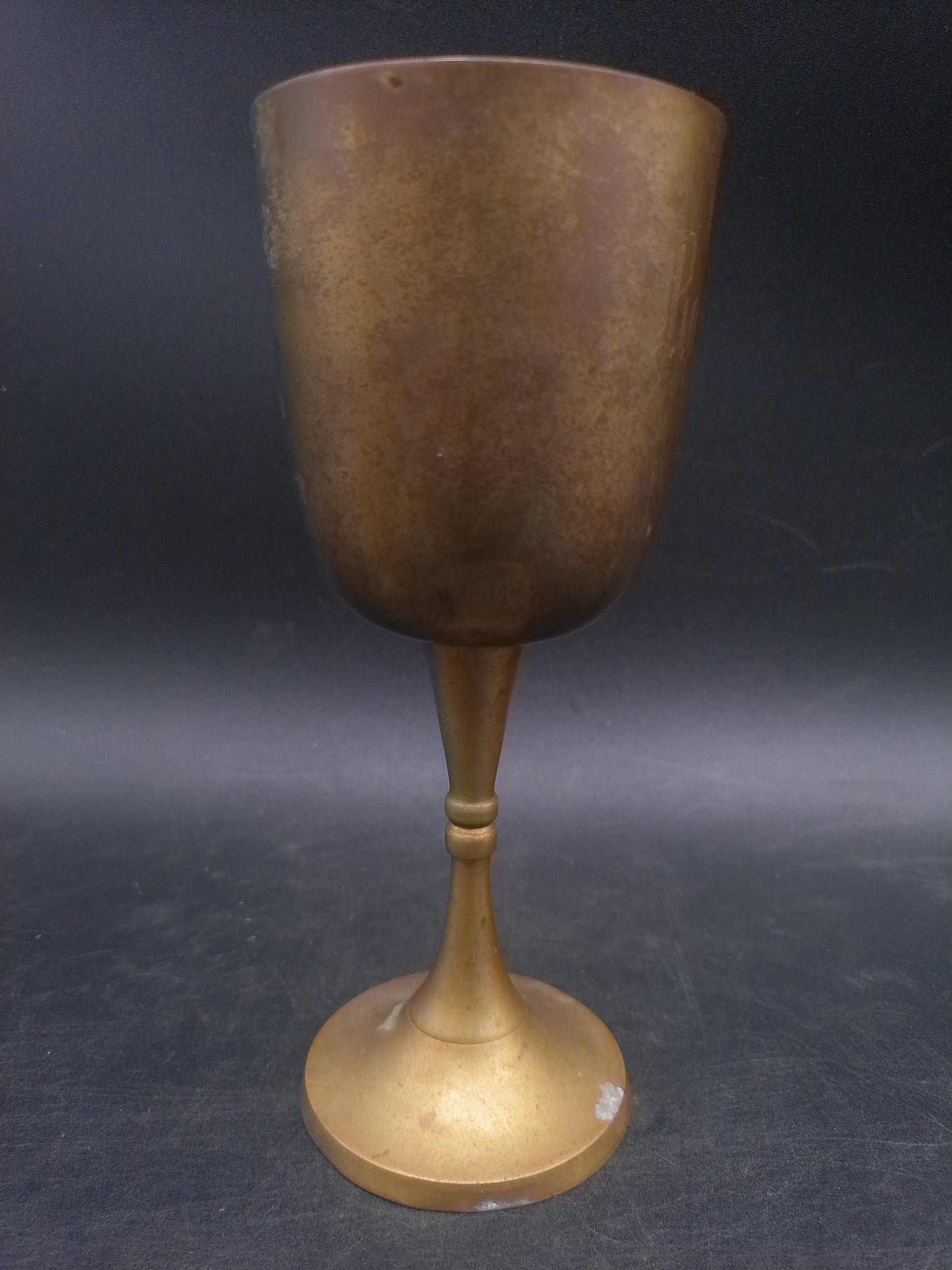 Vintage Gold Brass Wine Goblet