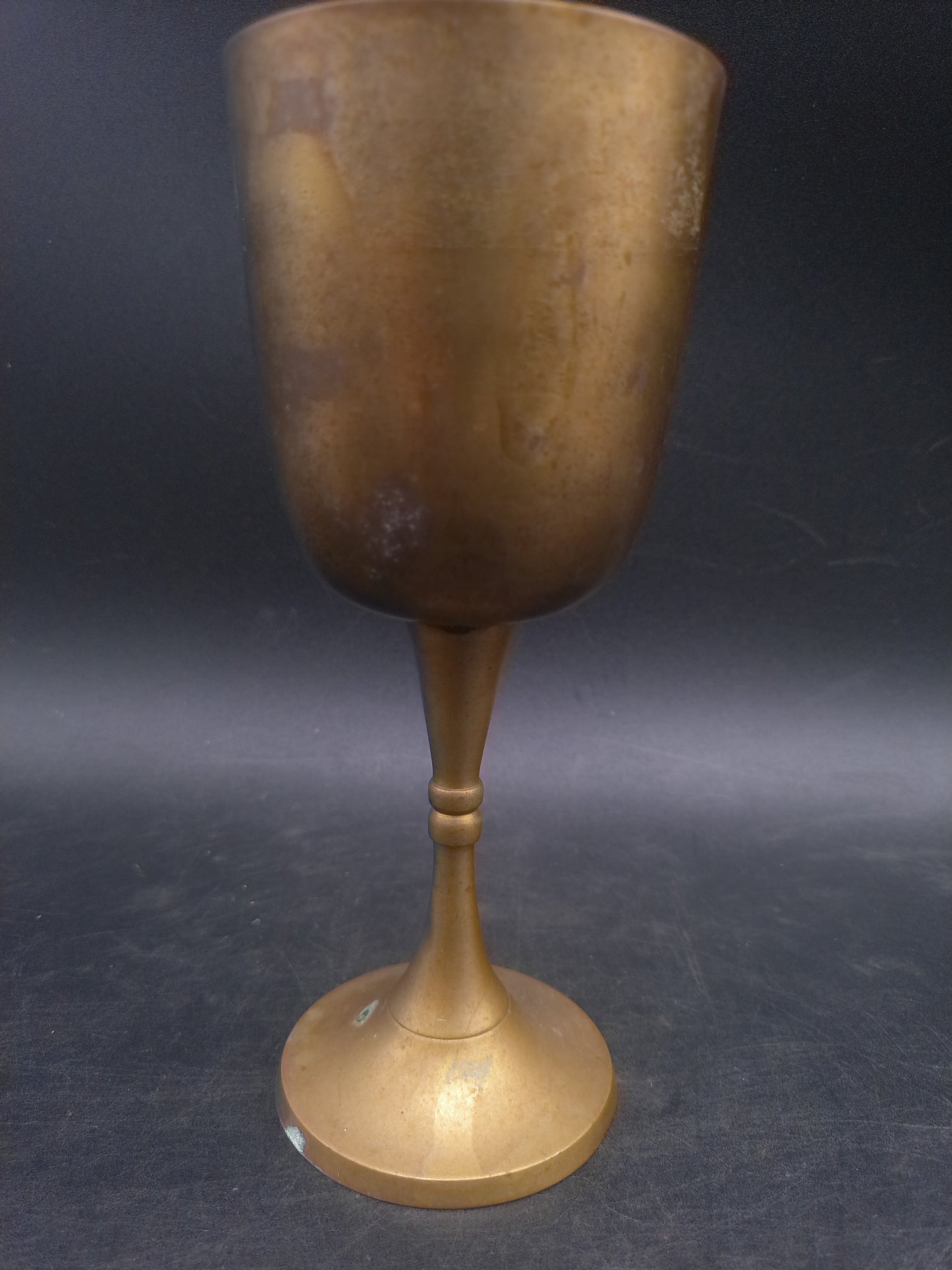Vintage Gold Brass Wine Goblet
