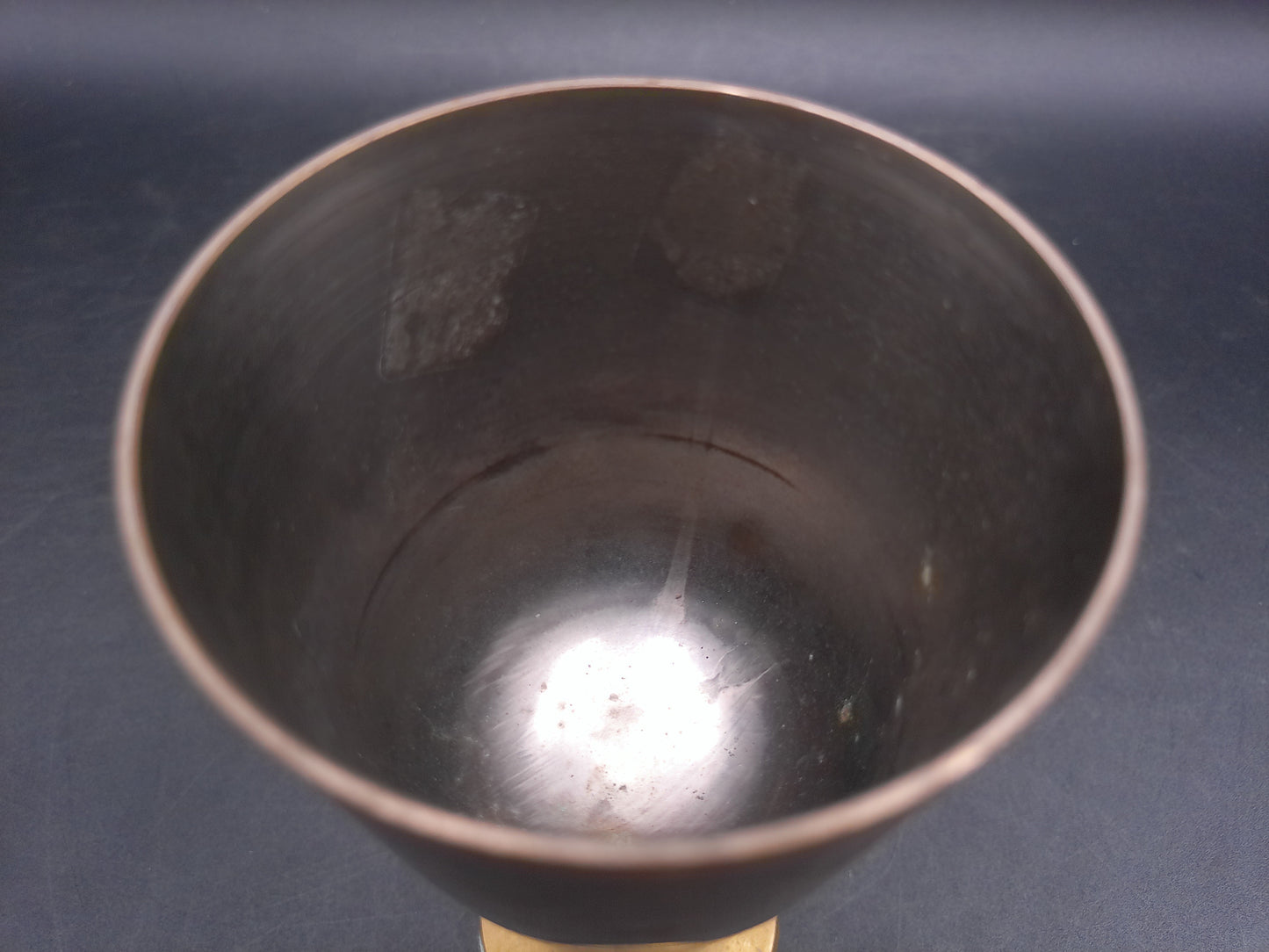 Vintage Gold Brass Wine Goblet