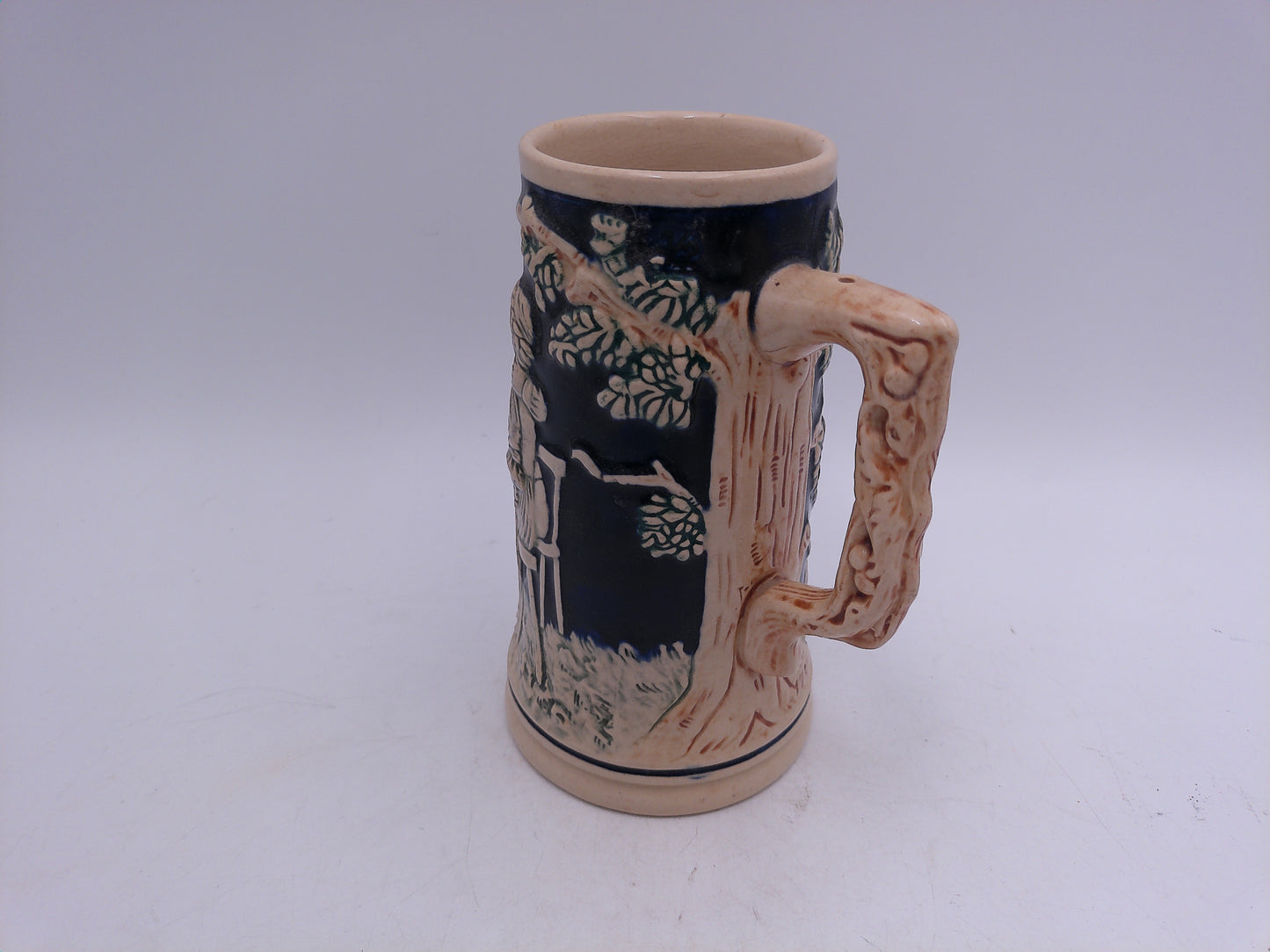 Beer Stein Ceramic German beer stein mug Hoppen u. Malz Gott Ermalt's, 5.25" tall