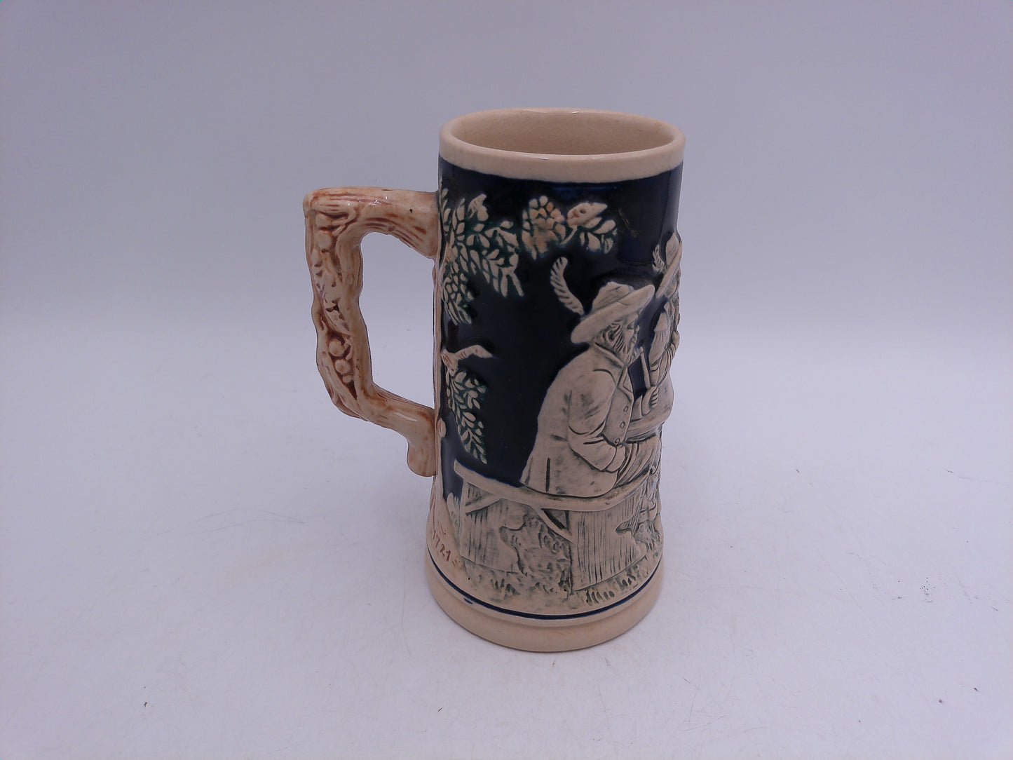 Beer Stein Ceramic German beer stein mug Hoppen u. Malz Gott Ermalt's, 5.25" tall