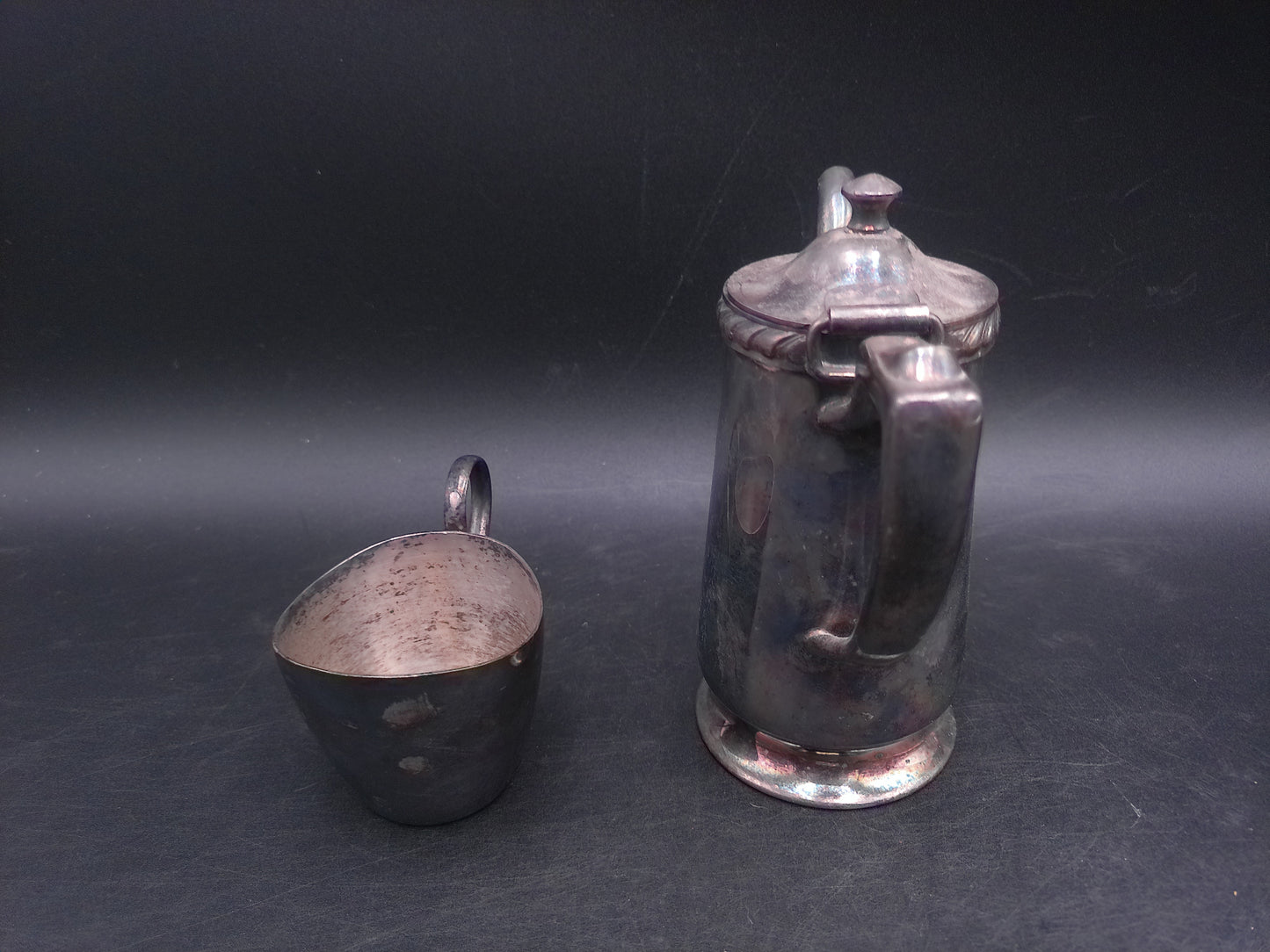 D.W. Haber & Son NY Tea Coffee Pot and a Creamer Pitcher