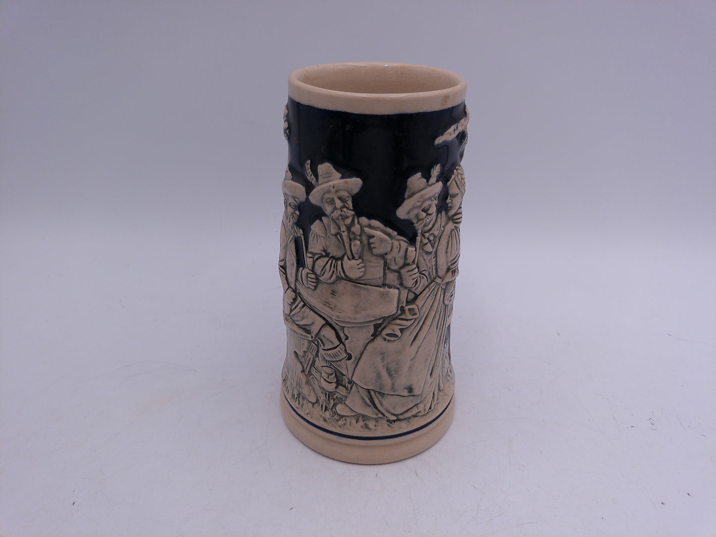 Beer Stein Ceramic German beer stein mug Hoppen u. Malz Gott Ermalt's, 5.25" tall