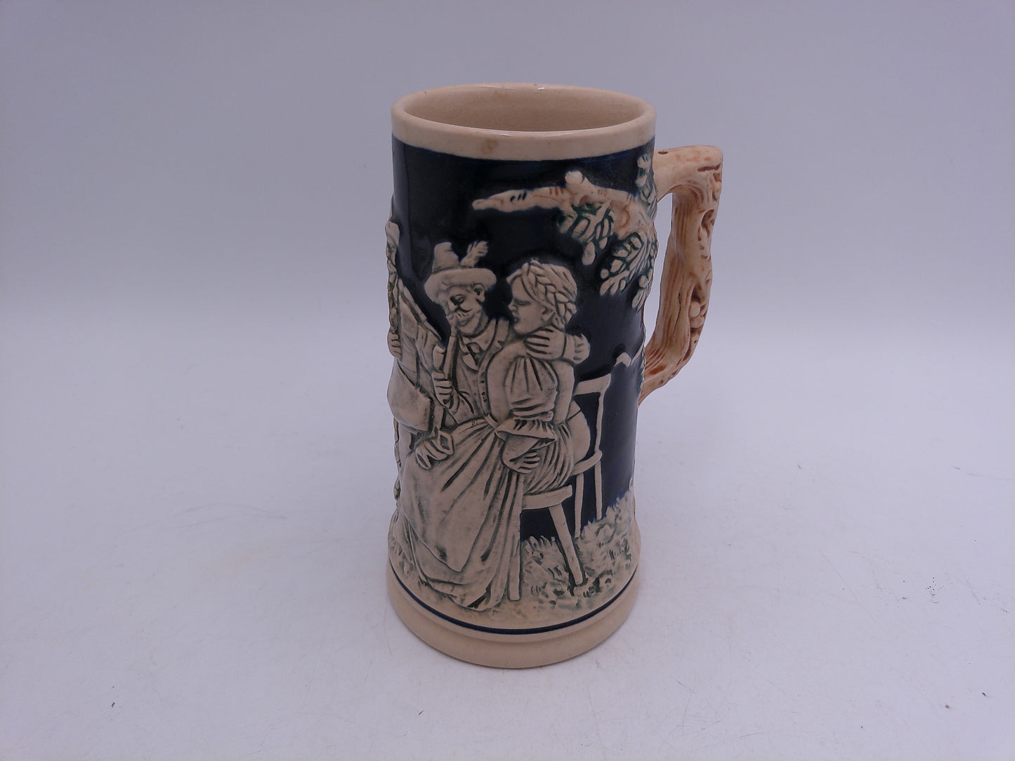 Beer Stein Ceramic German beer stein mug Hoppen u. Malz Gott Ermalt's, 5.25" tall