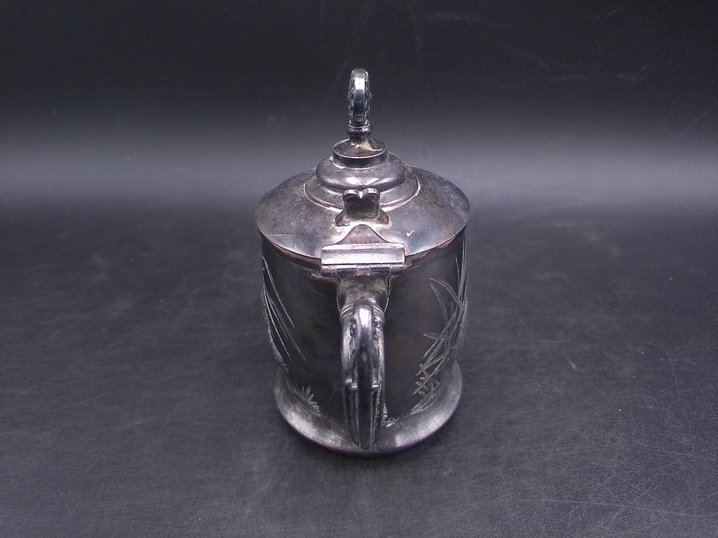 Rogers Smith Quadruple  Silver Plated Ornate Quail Nature Design Coffee Teapot