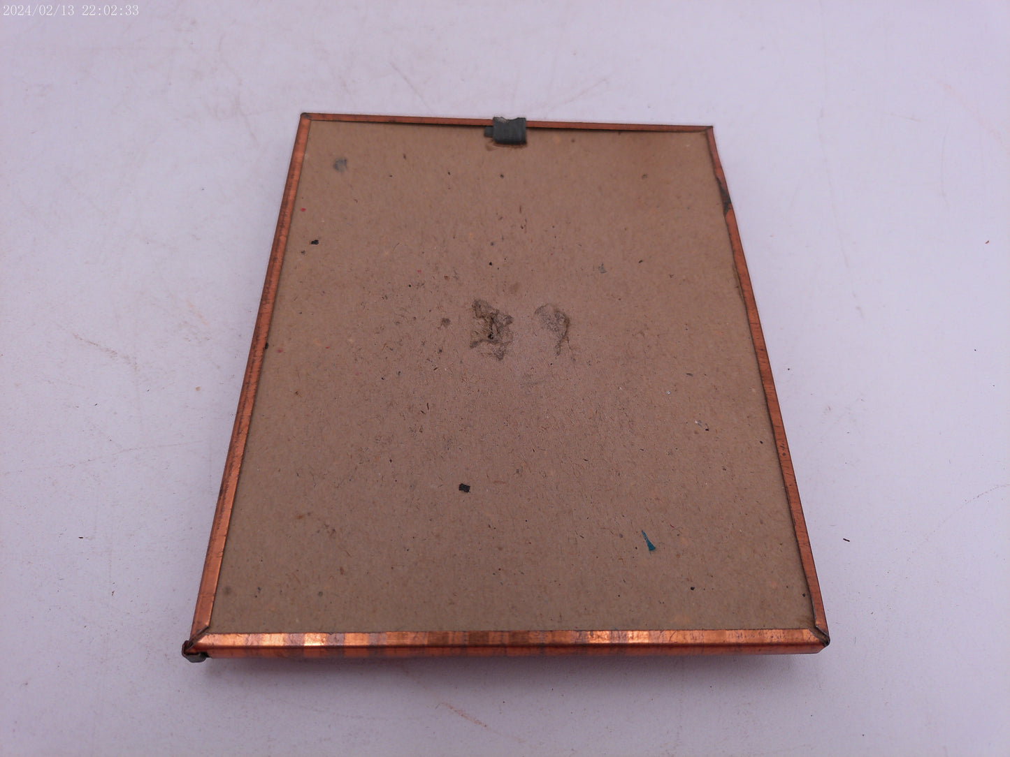 Glass Convex Silhouette Framed Picture Couple On Slide B36