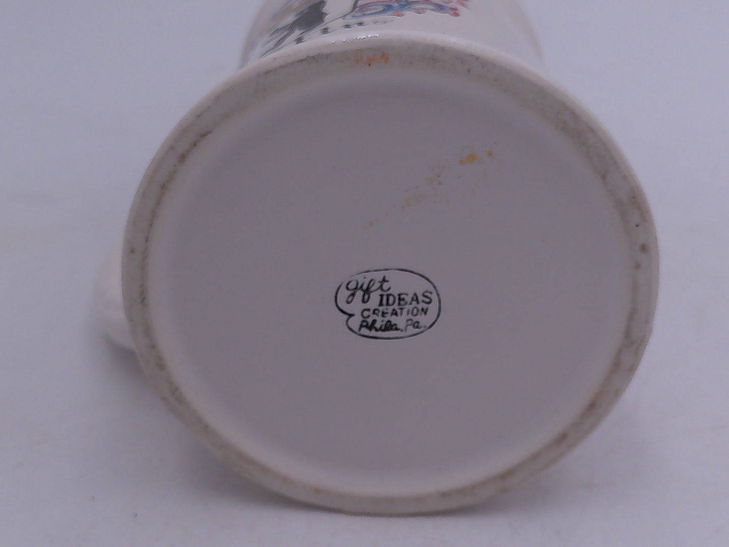 Beer Stein Berlin Logo with Gold Colored Rings Top and Bottom Vintage