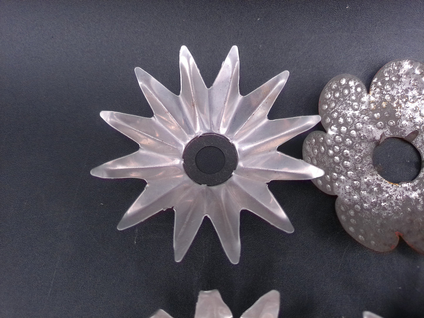 Christmas Light Reflectors Tin Metal Stars set of 12 Vintage