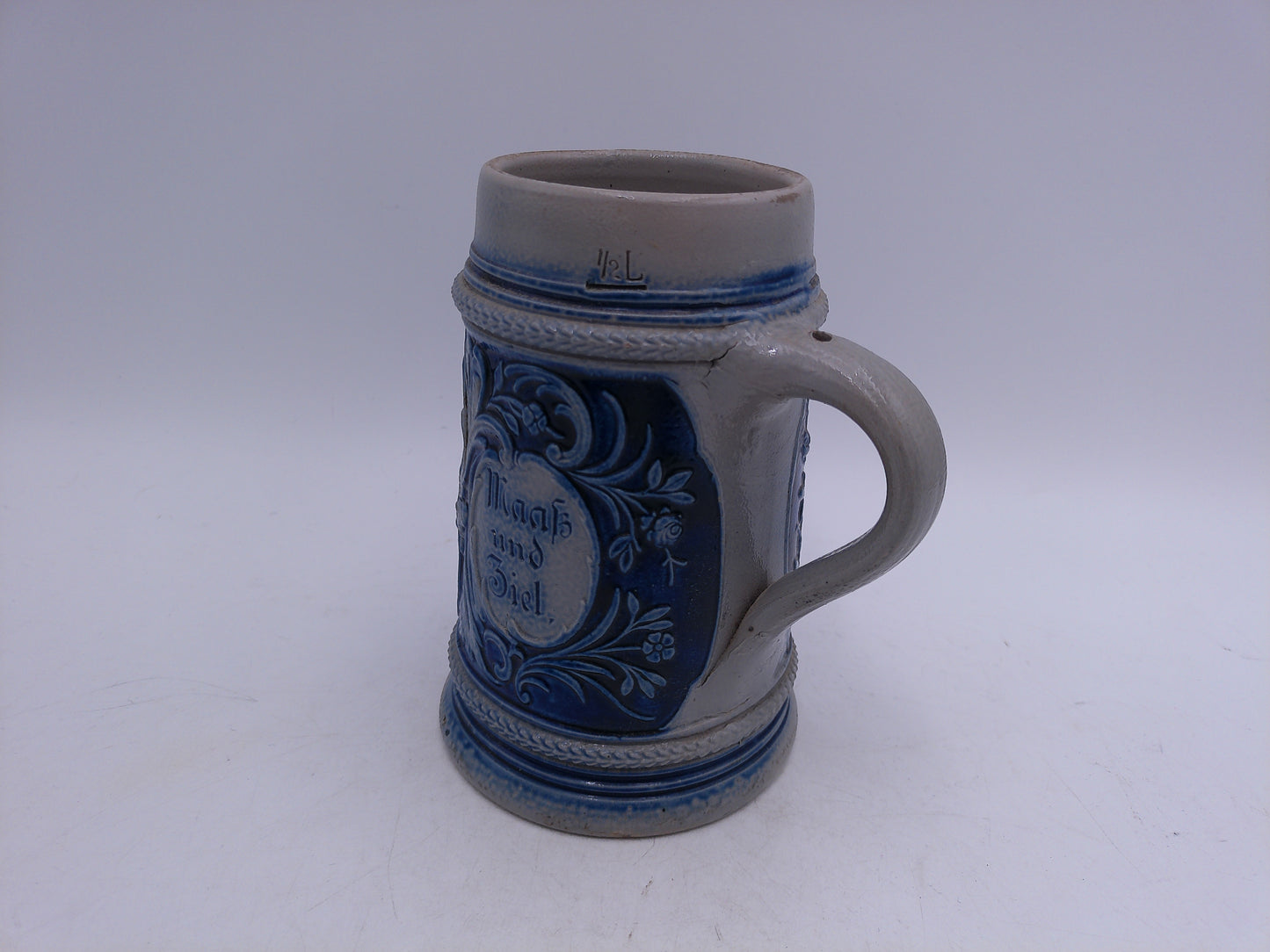 Beer Stein no 1156 Made in Germany Blue Stoneware