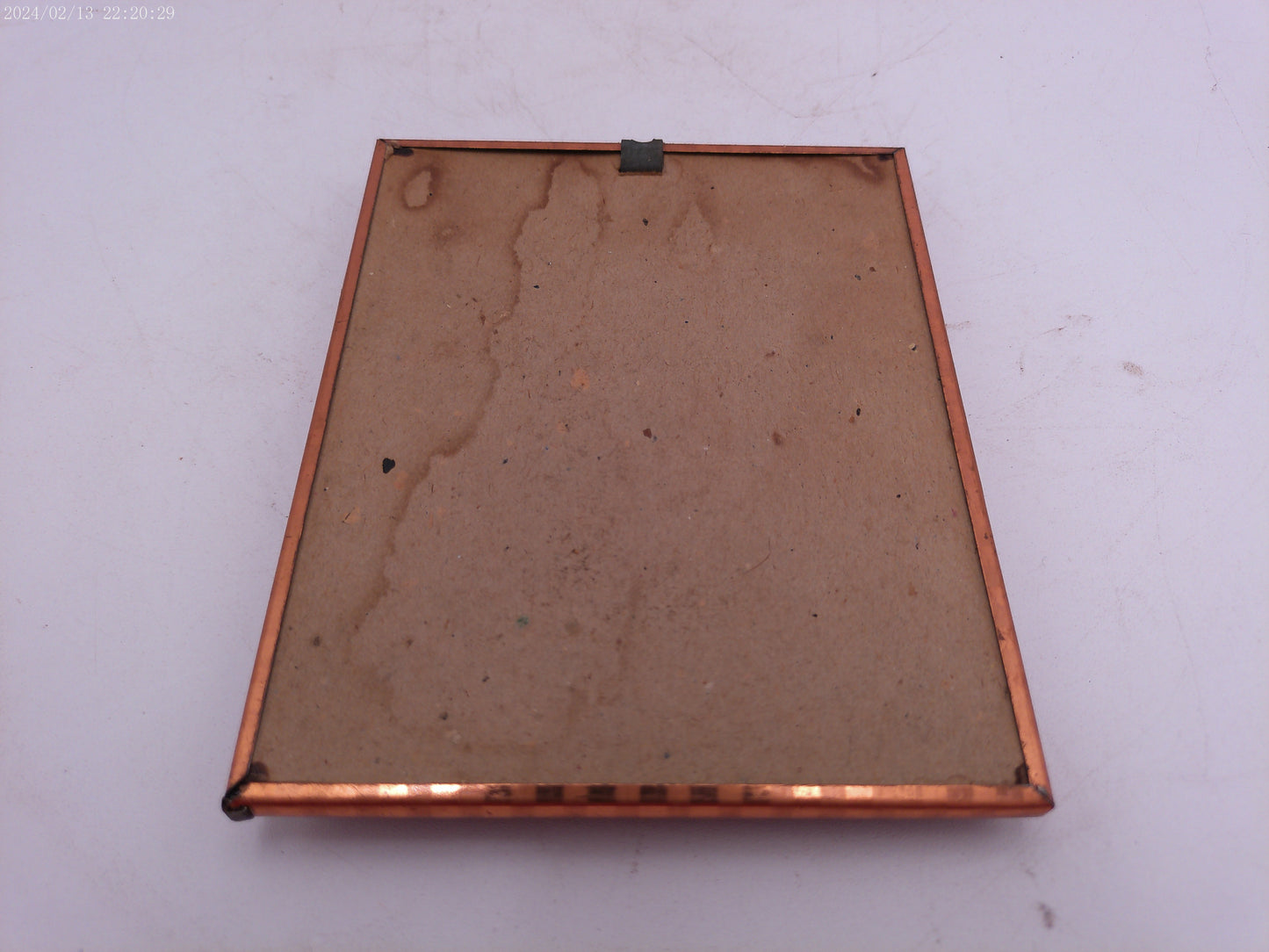 Glass Convex Silhouette Framed Picture Couple Holding Hands B317