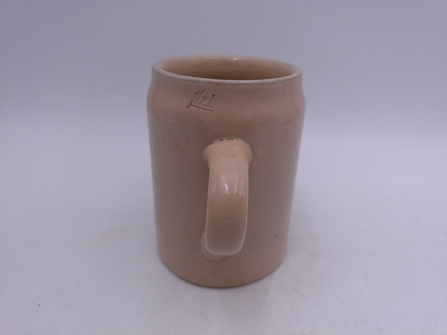 Beer Stein Antique German stoneware bierkrug "Gesundheit " 1/2 L.
