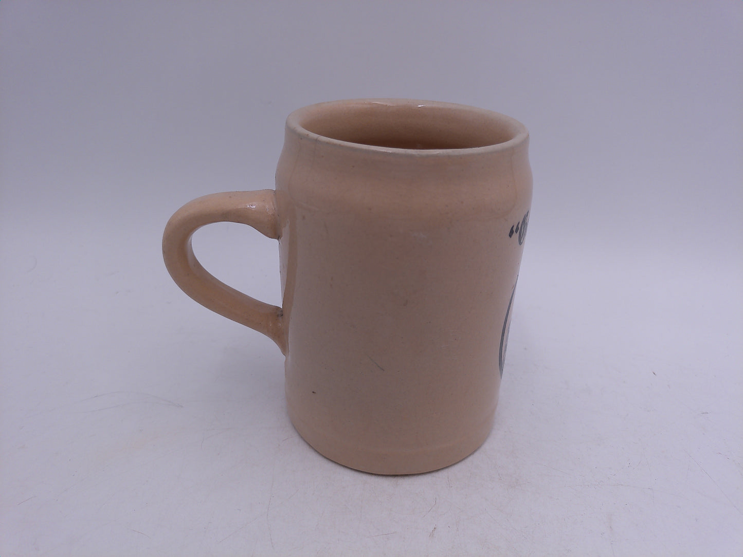 Beer Stein Antique German stoneware bierkrug "Gesundheit " 1/2 L.