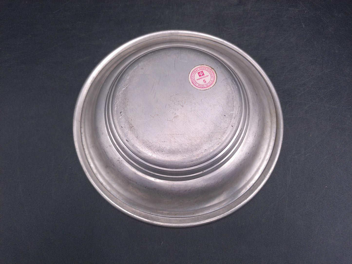 National Pewter Plate DishSoup Bpwlby National Silver Company Made in USA