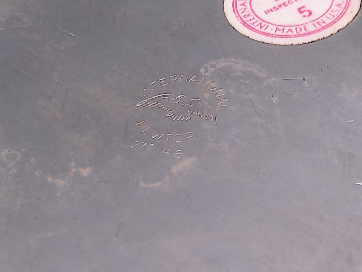 National Pewter Plate DishSoup Bpwlby National Silver Company Made in USA