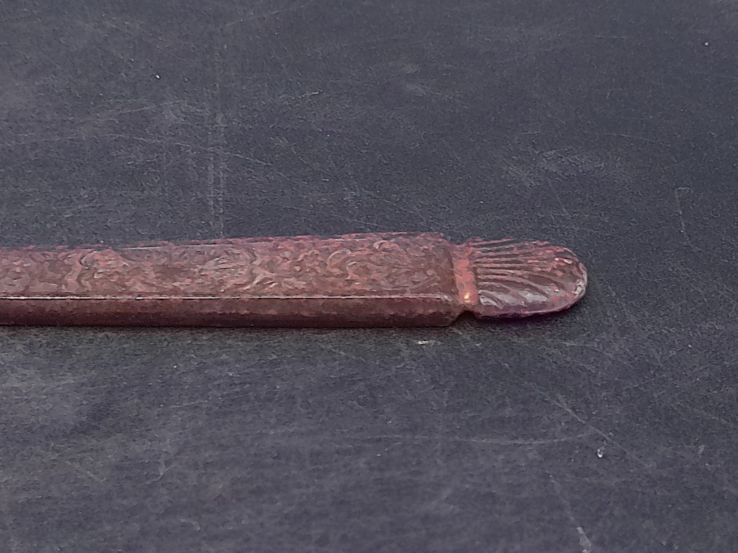 Letter Opener Knife Floral Design Some Rust Vintage Old