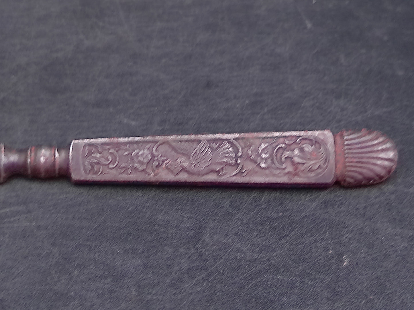 Letter Opener Knife Floral Design Some Rust Vintage Old