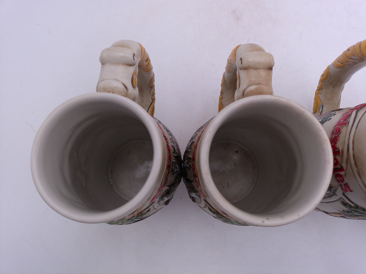 Beer Stein Budweiser Lot of 4 Vintage Clydesdale Houses pulling Beer Wagon