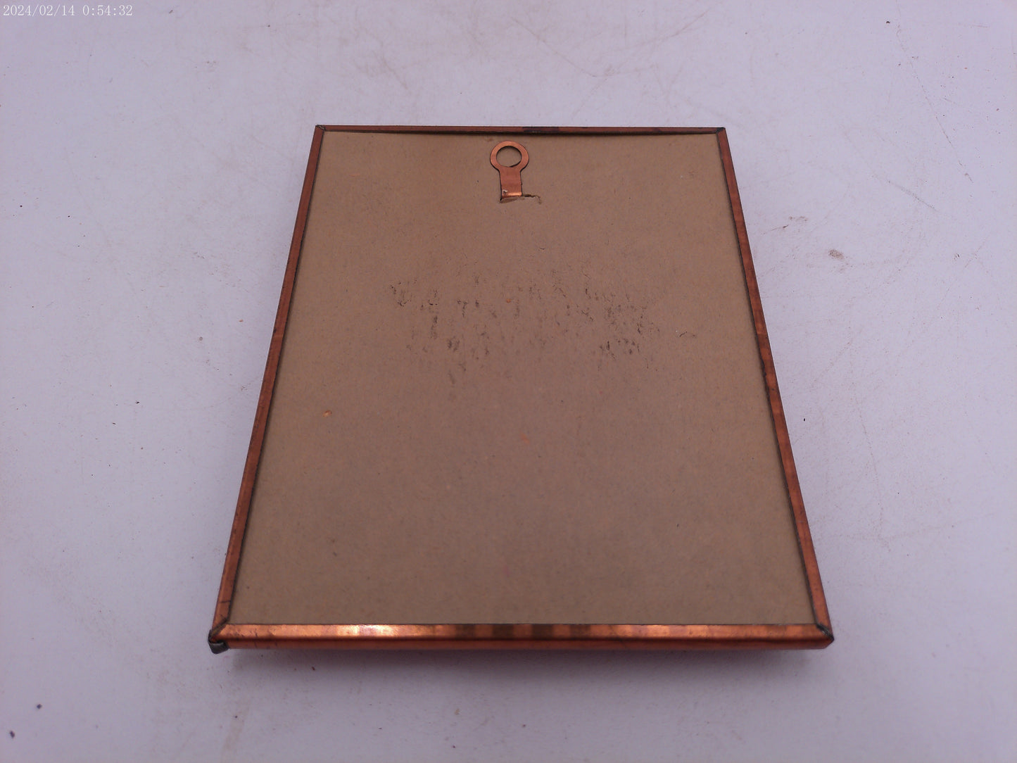 Glass Convex Silhouette Framed Picture Couple Enjoying Outside  B510