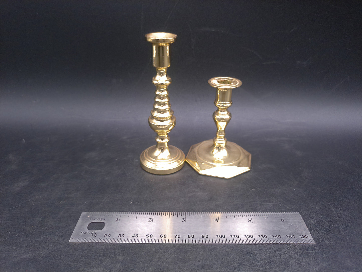 Baldwin Brass Candle Sticks Set of 2 Vintage