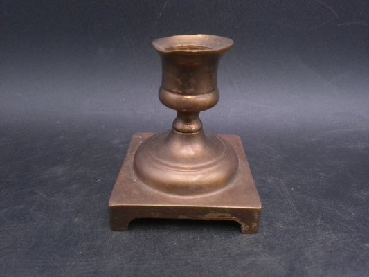 Bronze Brass Metal Desk Candelabra Candlestick Candle Holder Antique