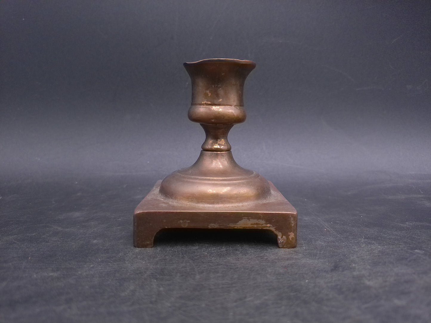Bronze Brass Metal Desk Candelabra Candlestick Candle Holder Antique