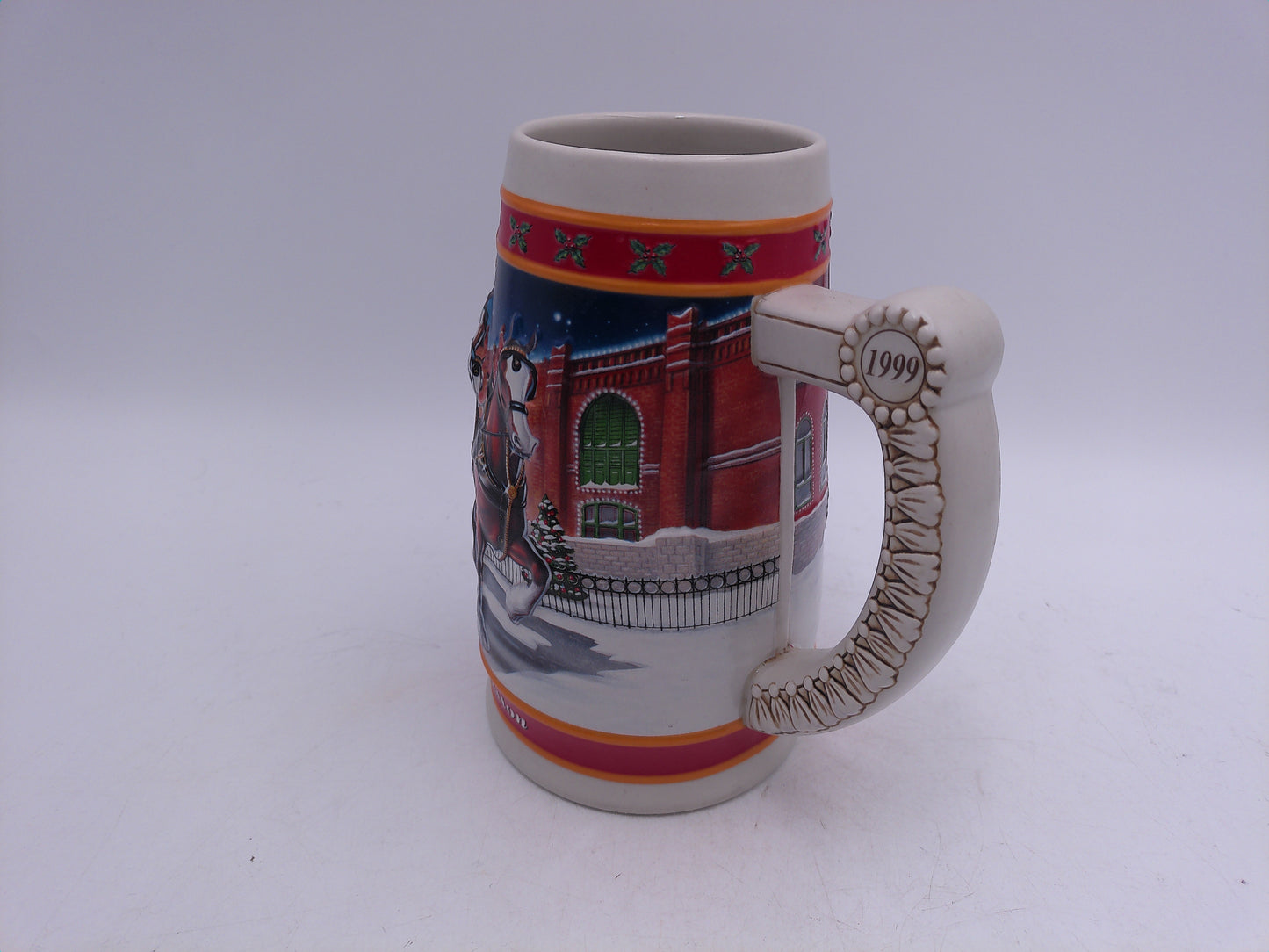 Beer Stein Budweiser 1999 Holiday Series Stein Number CS389