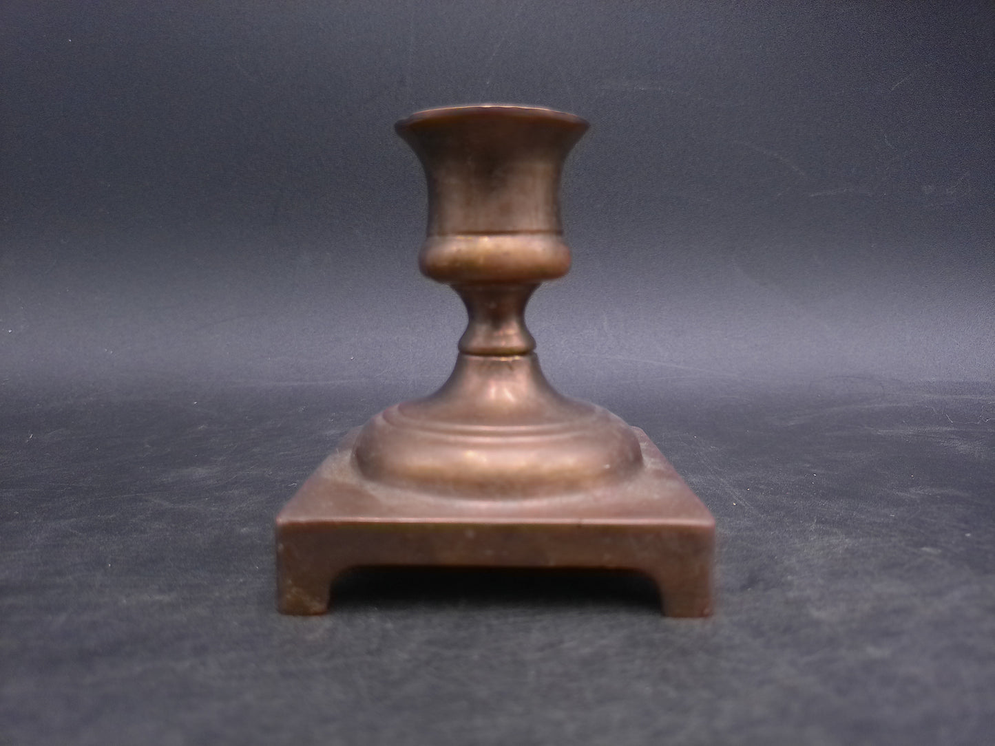 Bronze Brass Metal Desk Candelabra Candlestick Candle Holder Antique