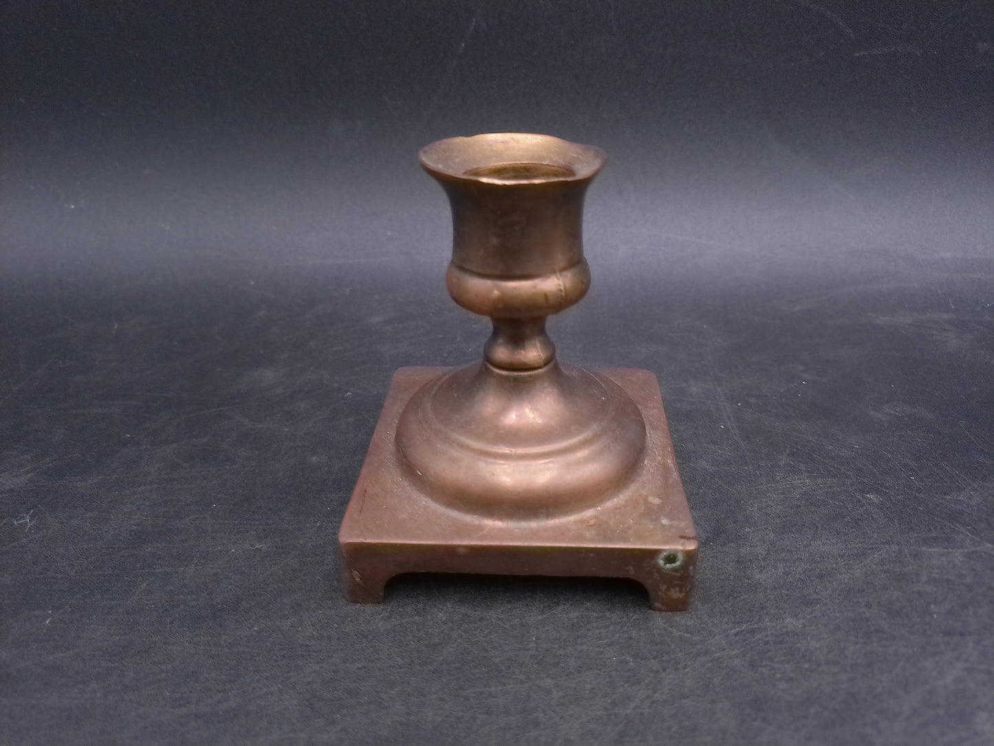 Bronze Brass Metal Desk Candelabra Candlestick Candle Holder Antique