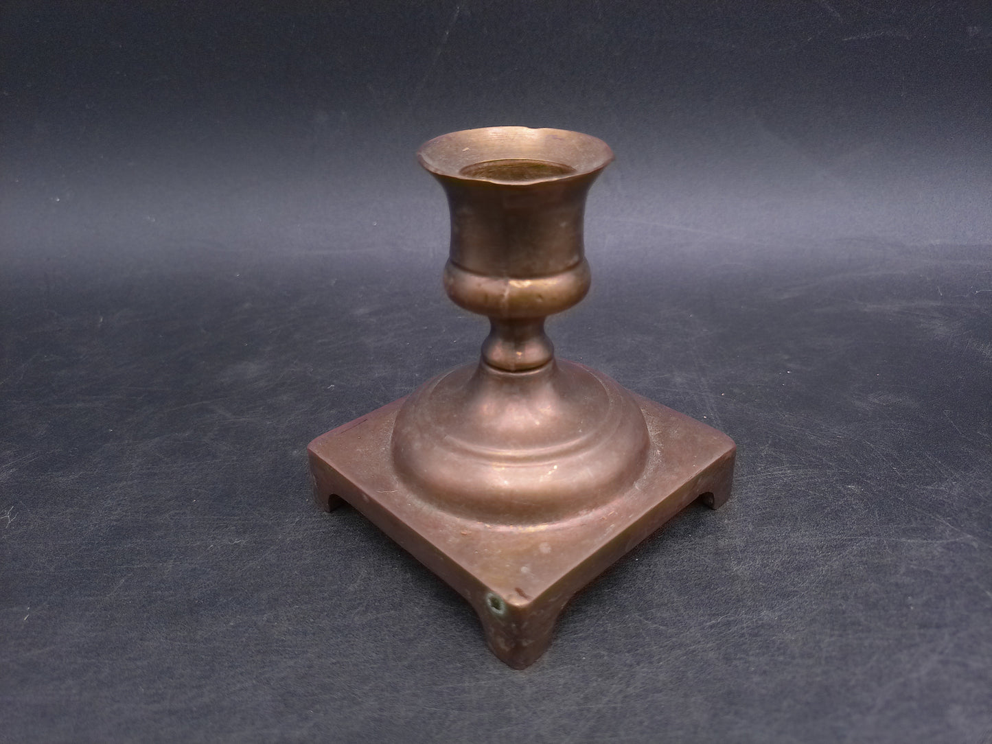 Bronze Brass Metal Desk Candelabra Candlestick Candle Holder Antique