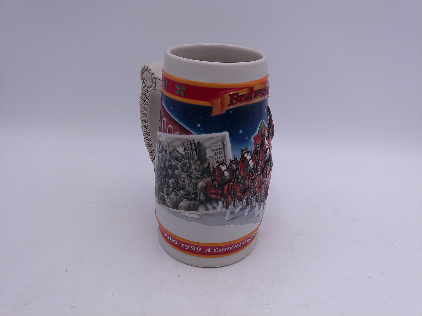 Beer Stein Budweiser 1999 Holiday Series Stein Number CS389