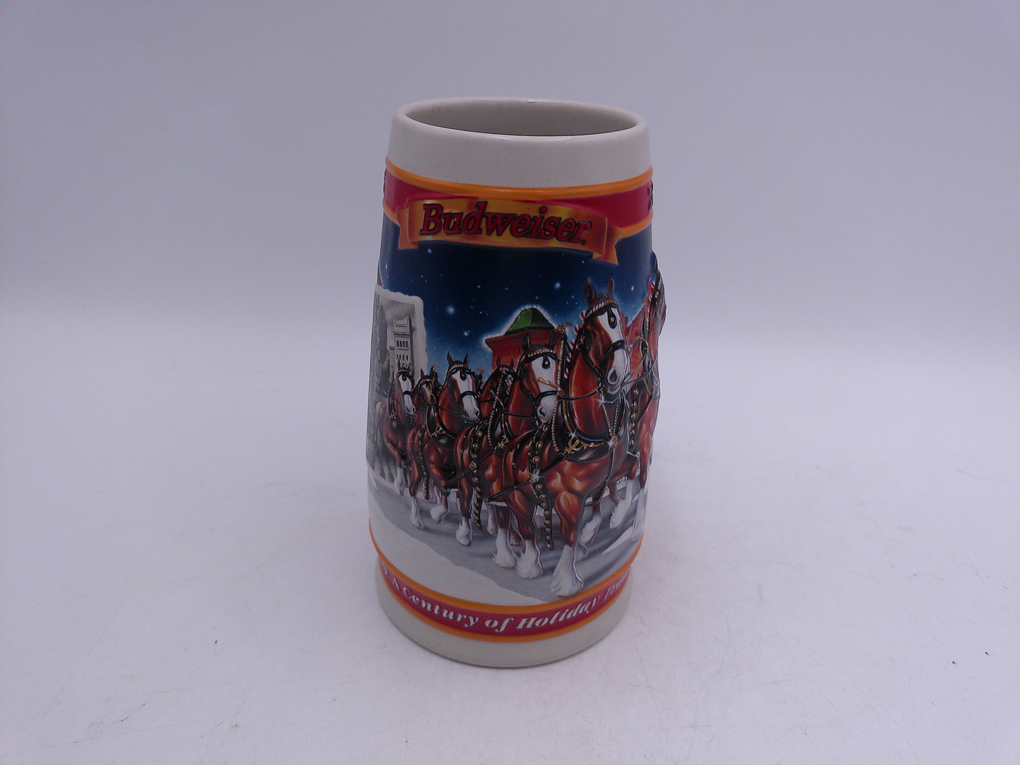 Beer Stein Budweiser 1999 Holiday Series Stein Number CS389