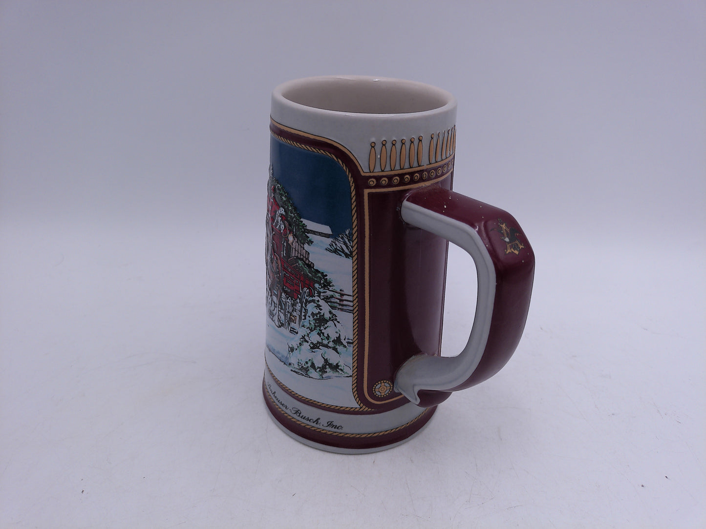 Beer Stein Budweiser 1989 Series Christmas Collection Stein