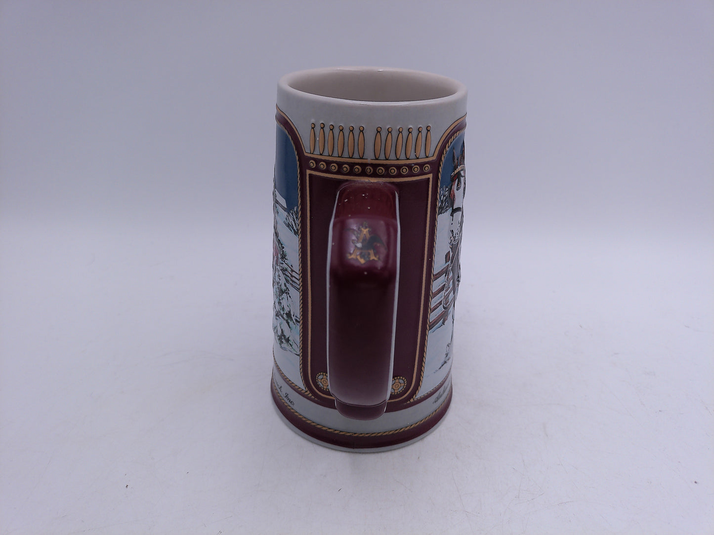 Beer Stein Budweiser 1989 Series Christmas Collection Stein