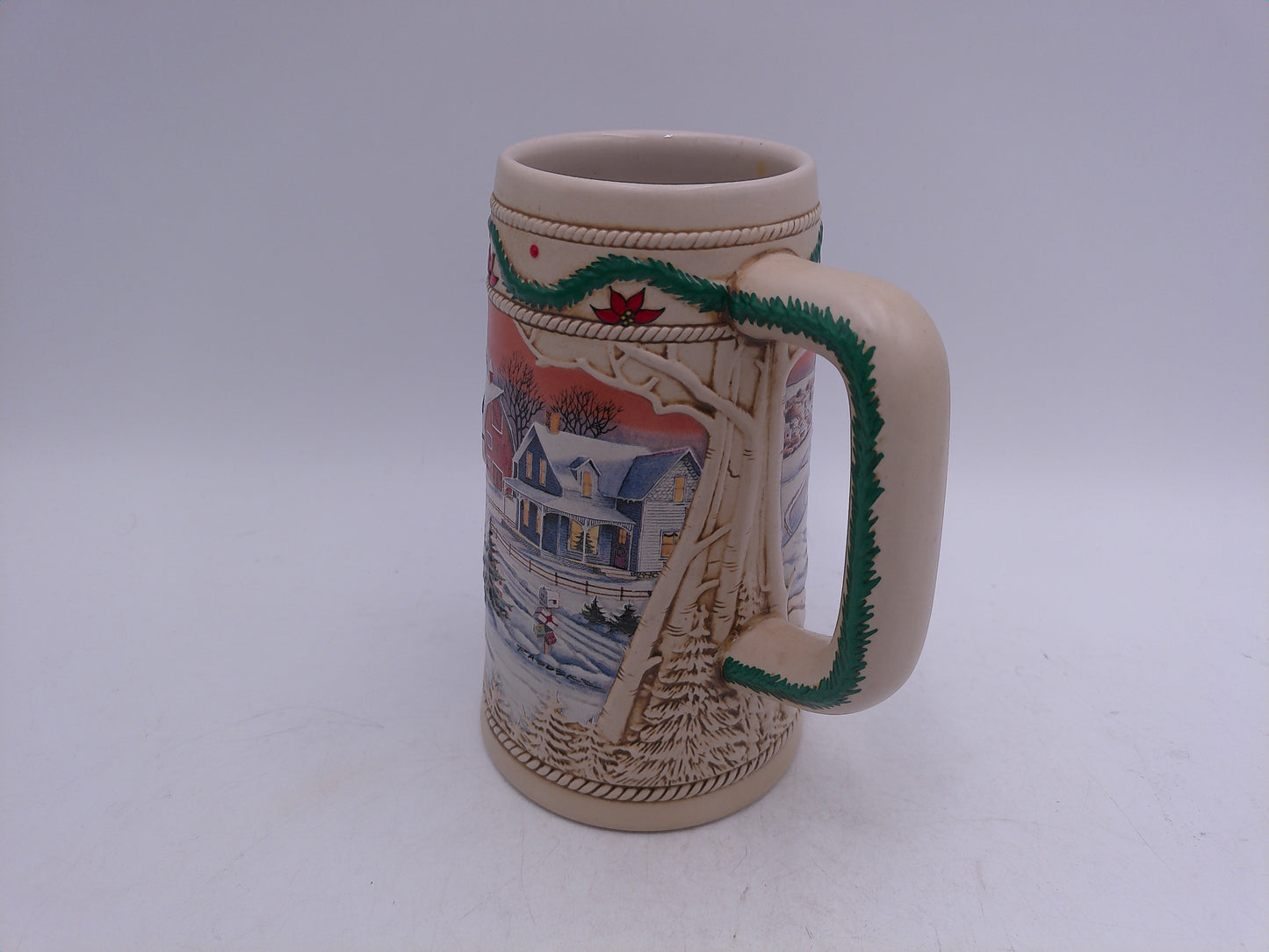 Beer Stein 1996 Budweiser Anheuser-Busch Holiday Stein