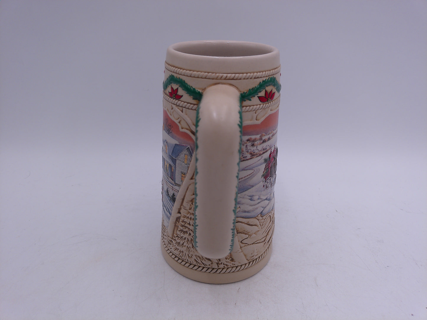 Beer Stein 1996 Budweiser Anheuser-Busch Holiday Stein