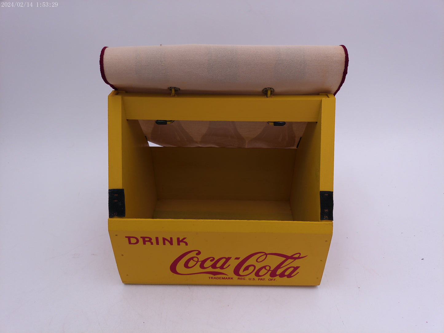 Coca Cola Bottle Carry Tray with fabric cover Rare! Vintsge