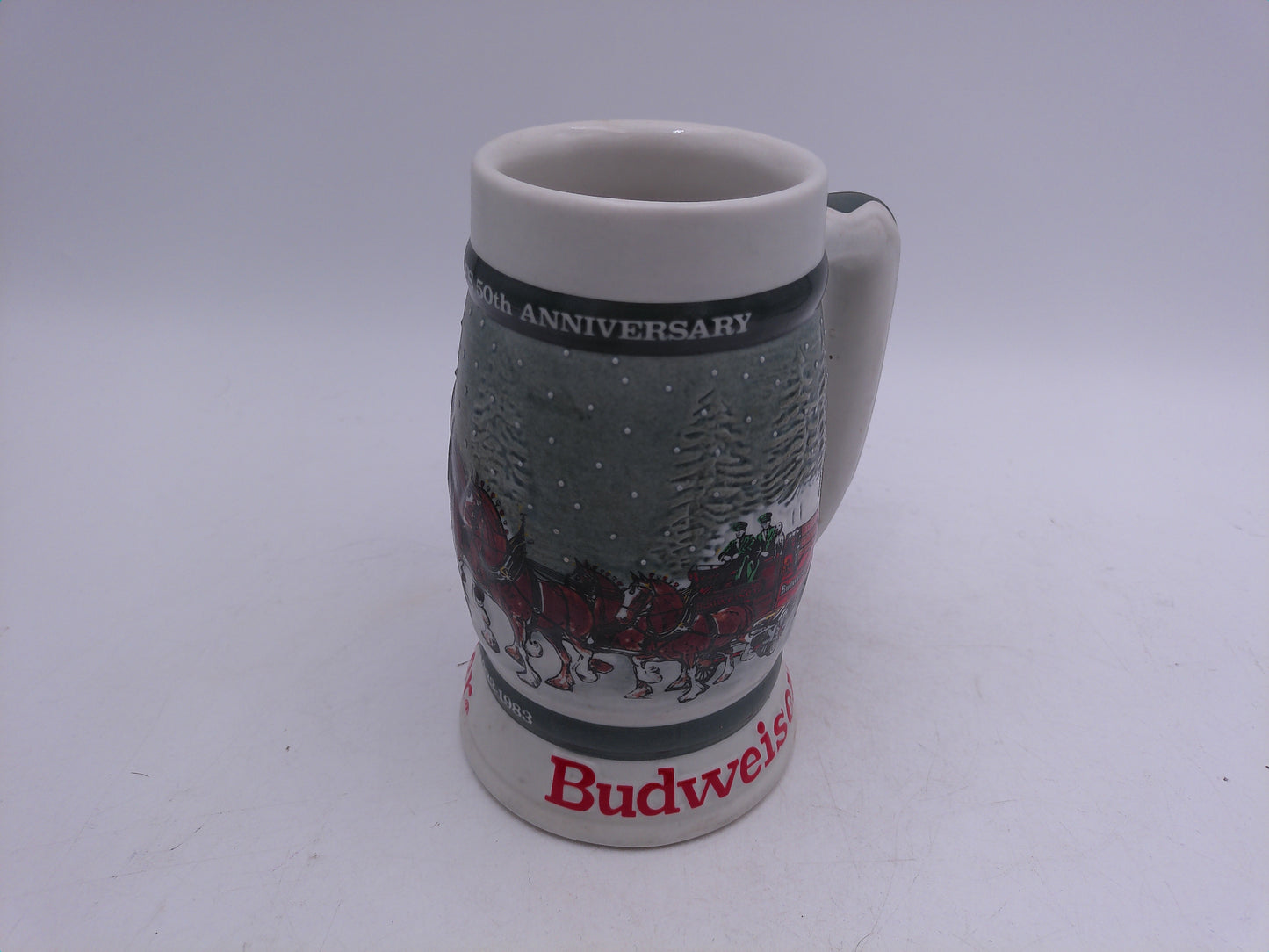 Beer Stein Budweiser 50th Anniversary Clydesdale Stein - 1983