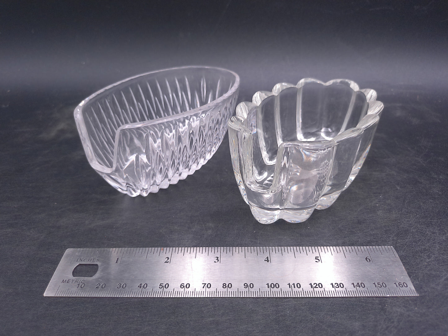 Princess House Highlights Lead Crystal Buffet Utensil Spoon Fork Rest Holder and another brand