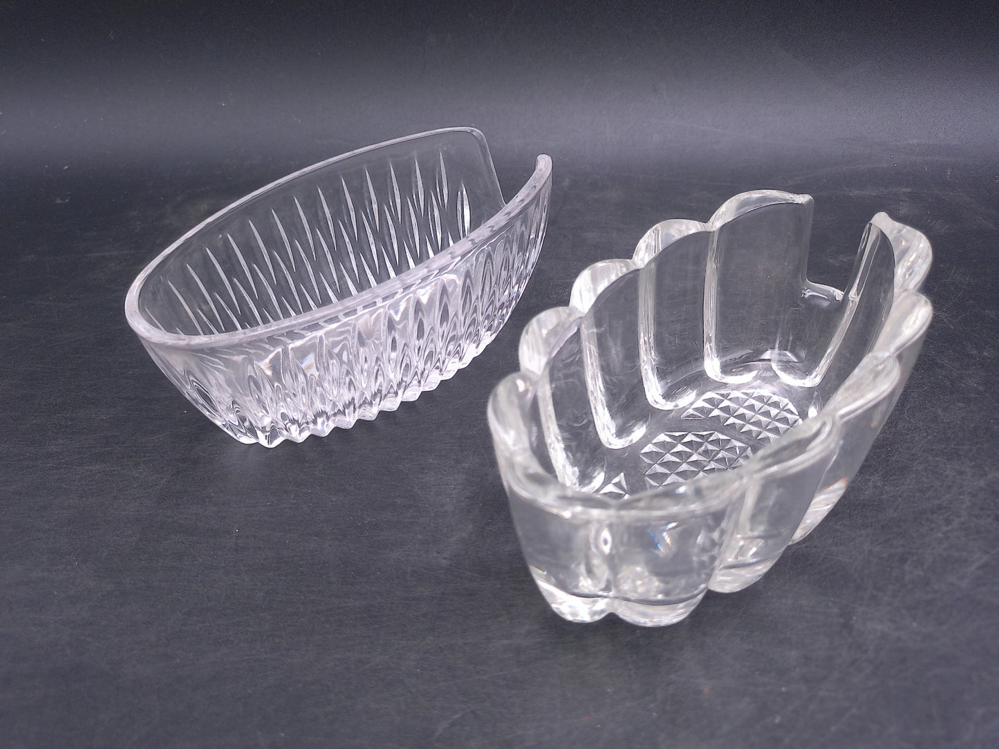 Princess House Highlights Lead Crystal Buffet Utensil Spoon Fork Rest Holder and another brand