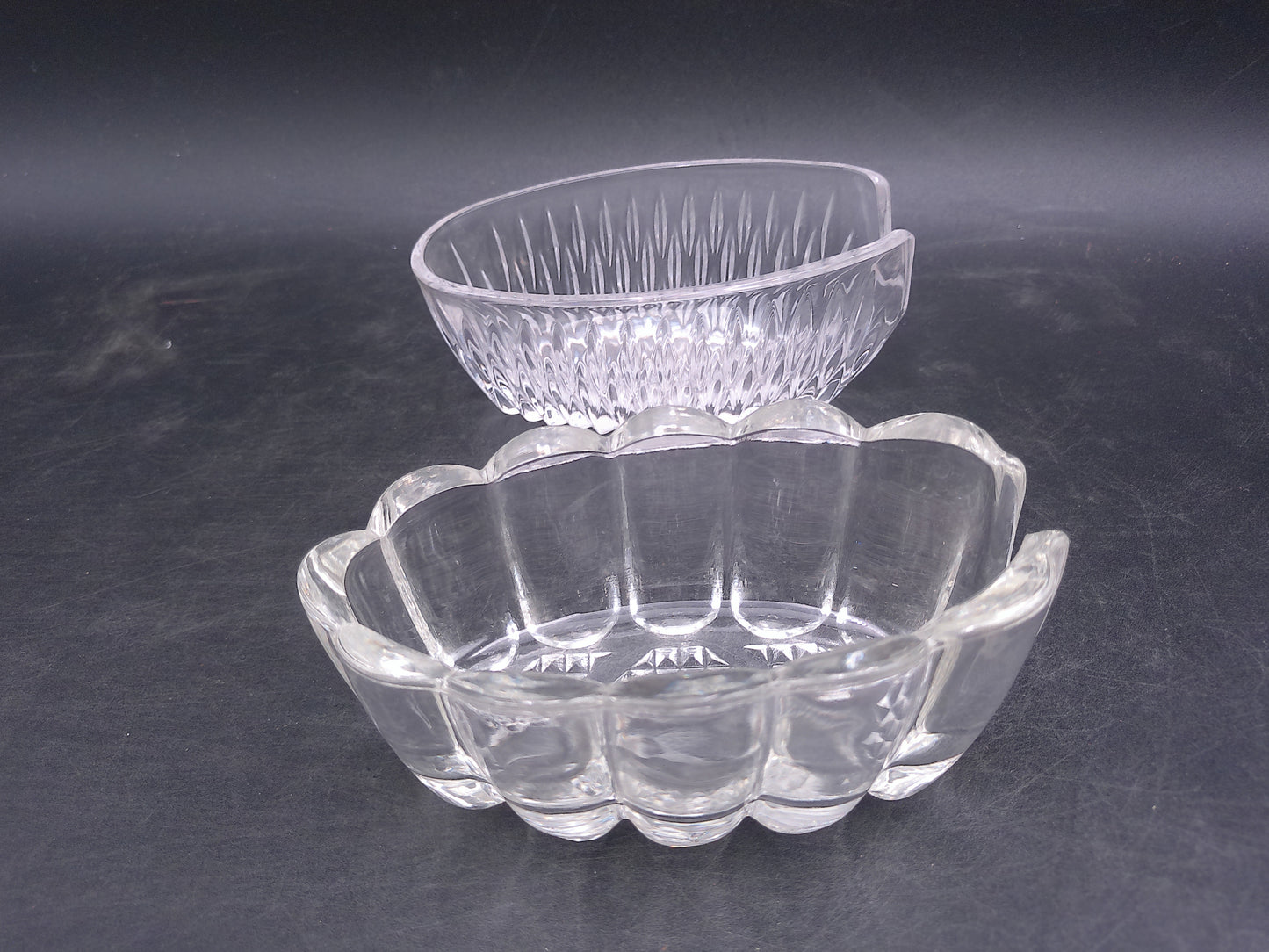 Princess House Highlights Lead Crystal Buffet Utensil Spoon Fork Rest Holder and another brand