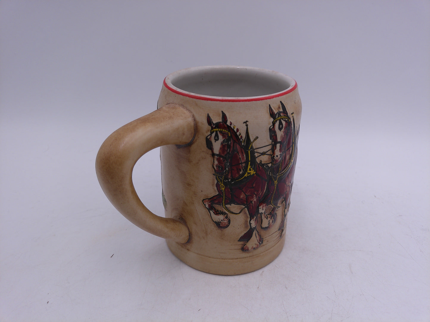 Beer Stein Budweiser 1980 Vintage Champion Clydesdales Ceramarte Mug
