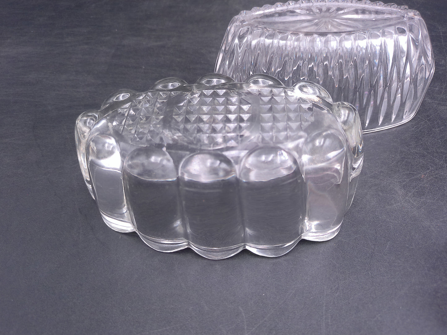Princess House Highlights Lead Crystal Buffet Utensil Spoon Fork Rest Holder and another brand