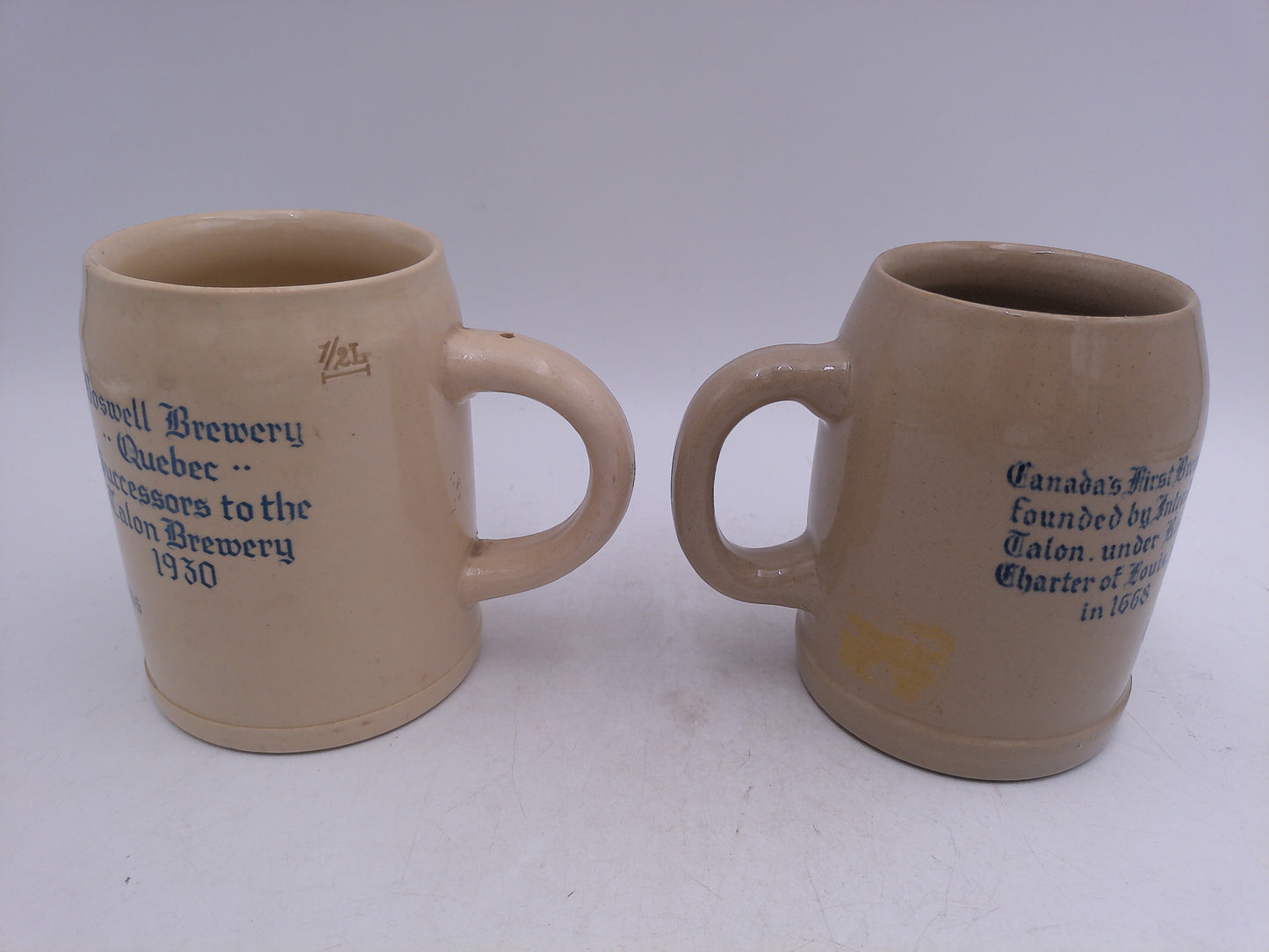 Beer Stein Roswell Brewery Lot of 2 Steins Vintage