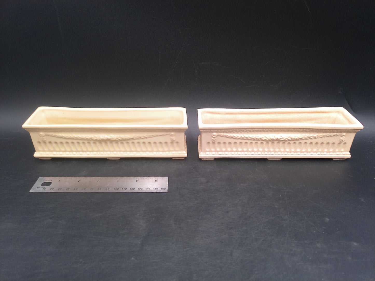 Roseville Beige  Pottery Planter Set of 3