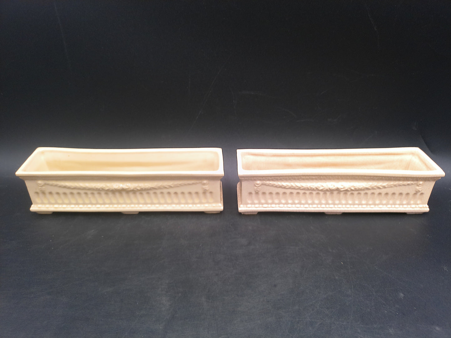 Roseville Beige  Pottery Planter Set of 3