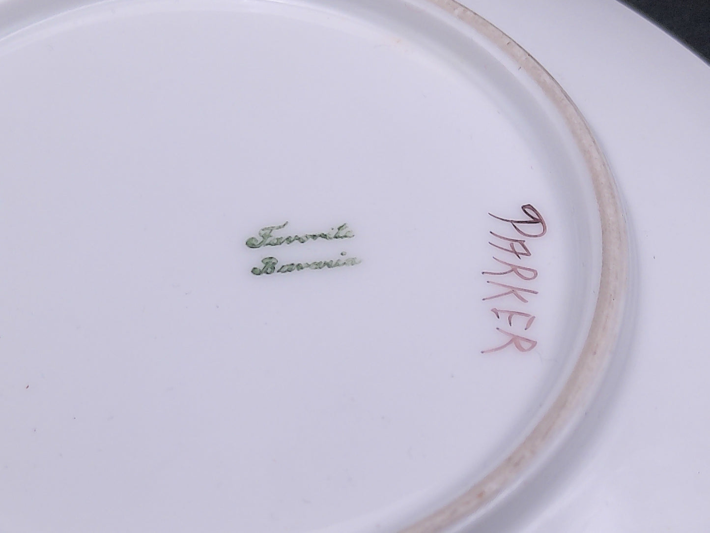 Porcelain Plate w/ Painted White Flowers From Bavaria Gold Rim 3 brands