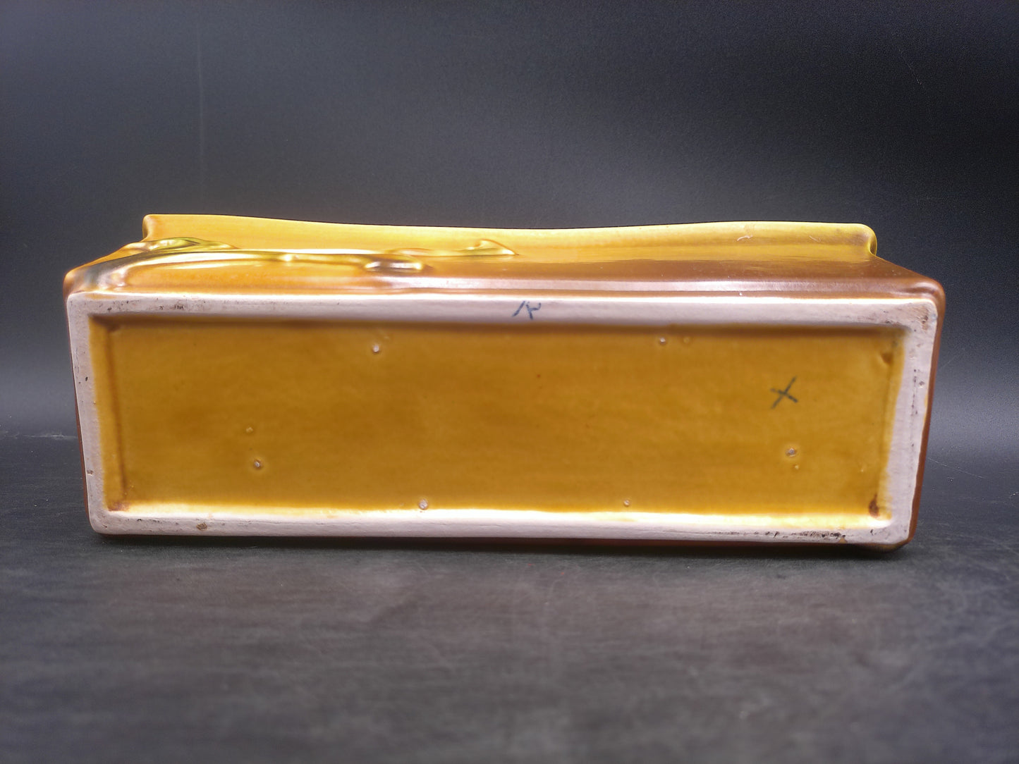 Roseville Pottery 1935 Brown Non Production Trial Form Window Box Planter